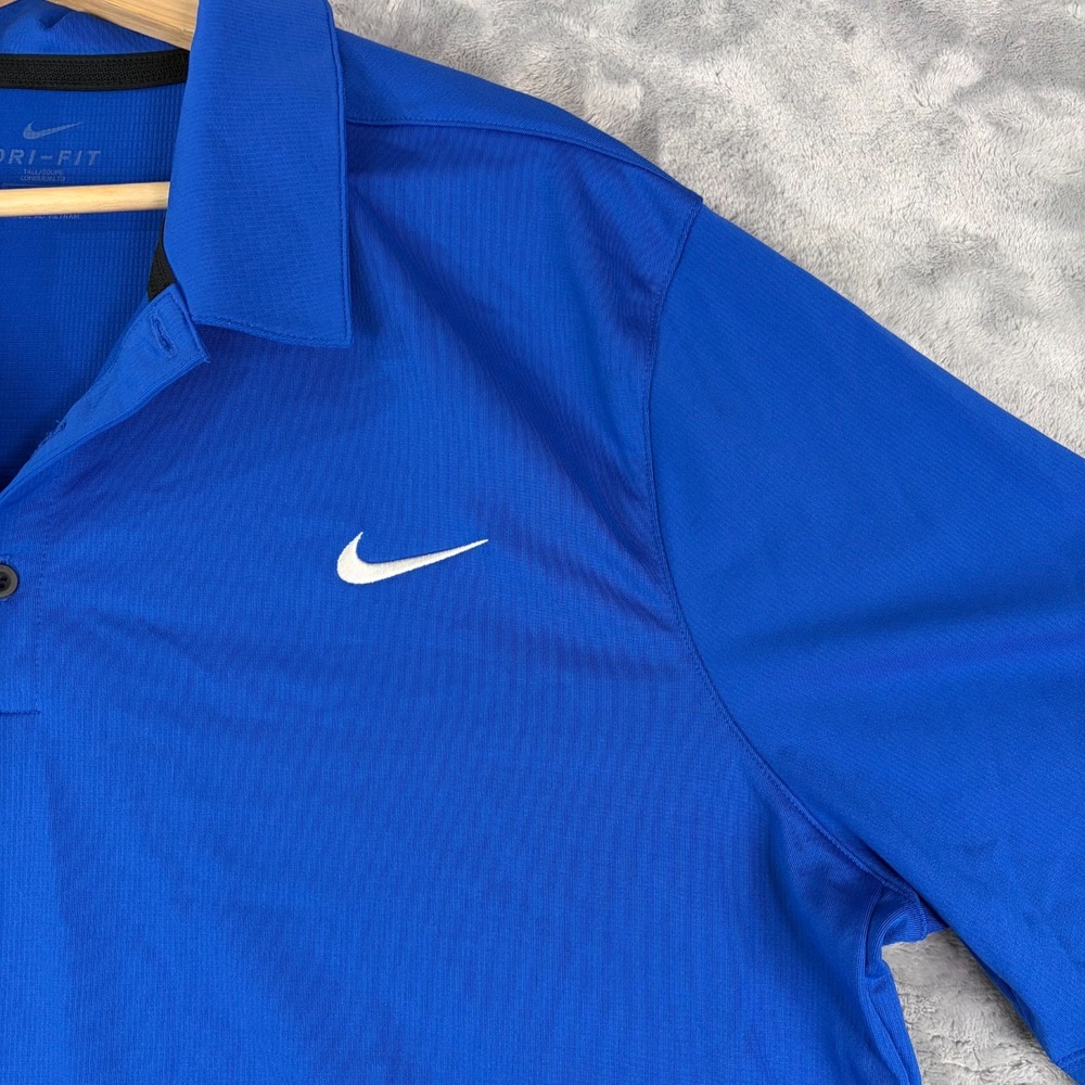 Nike Sideline Dri-Fit Polo Mens Size XLT Royal Blue CT4581-480 Standard Fit NEW - Picture 2 of 9